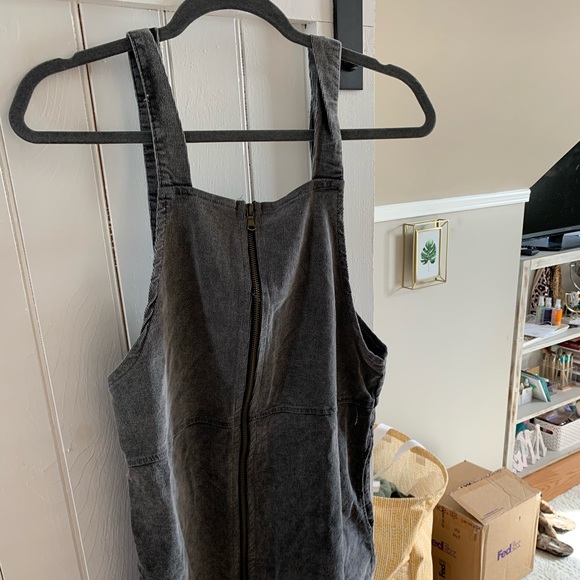 Dresses & Skirts - gray denim overall dress